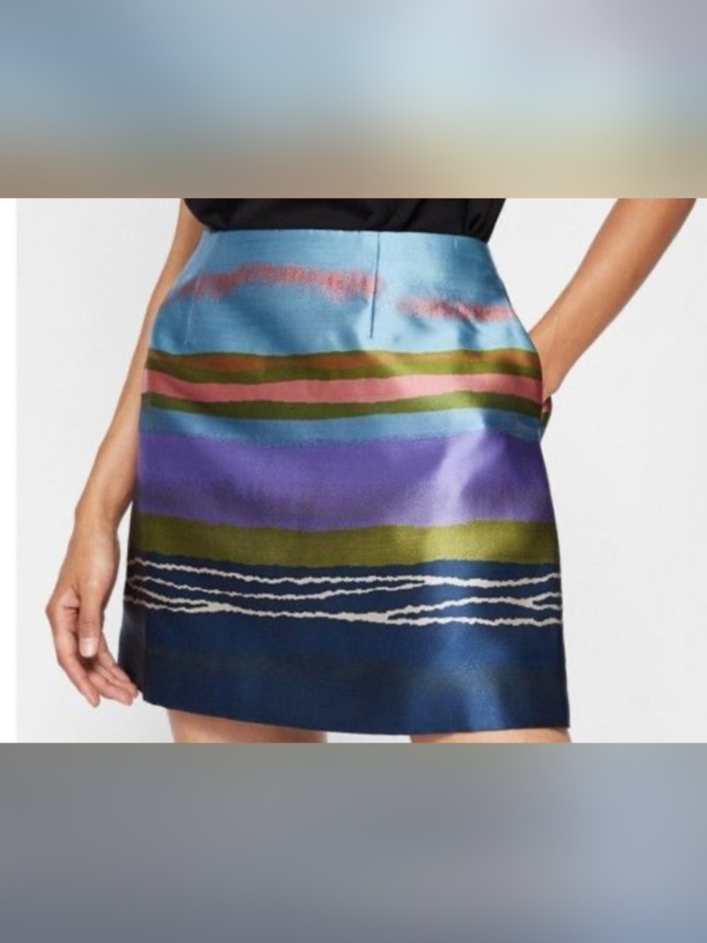 Ted Baker London "Laken" Landscape Jacquard Mini Skirt | 1 🏛️🎨